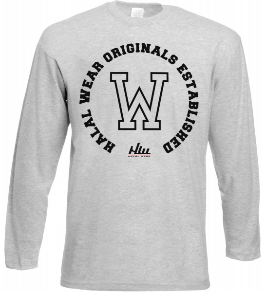 Halal Wear Original Established Langarm T-Shirt - Muslim Halal Wear Grey