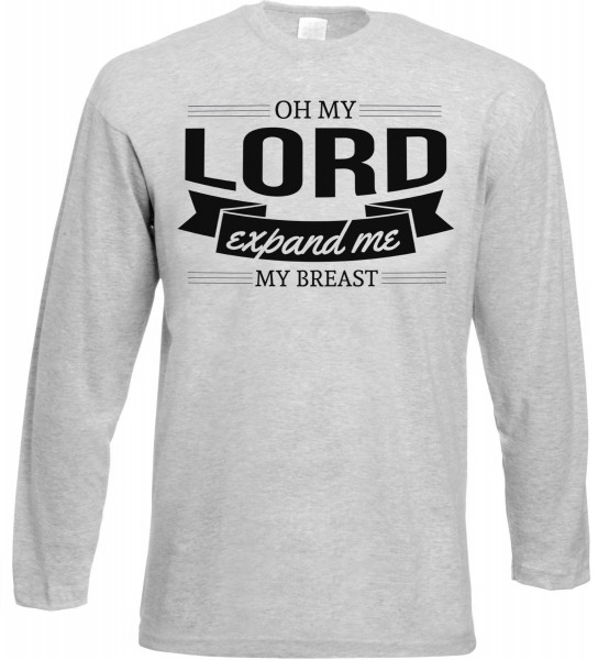 Oh my LORD expand me my breast Langarm T-Shirt - Muslim Halal Wear Grey