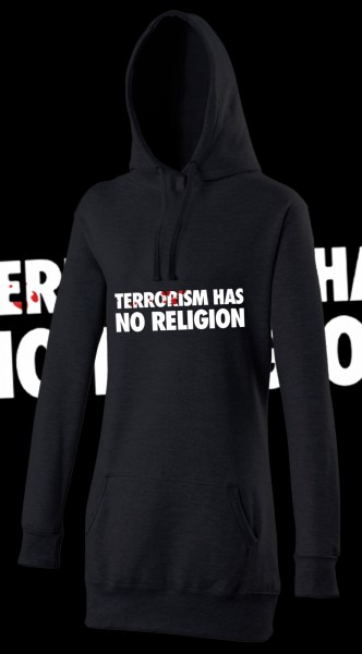 Terrorism has no Religion Woman Damen Hoody Hoodie Black Schwarz