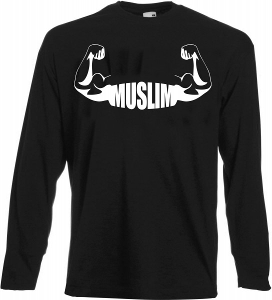 Muslim Power Langarm T-Shirt - Muslim Halal Wear Black
