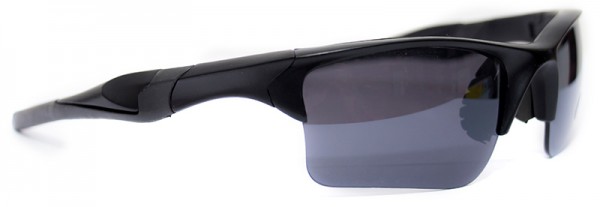 Sportliche Herren Sonnenbrille schwarzer Rahmen schwarze Linse UV400 #LS6614