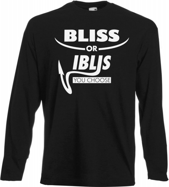 Bliss or Iblis Your Choose Langarm T-Shirt - Muslim Halal Wear Black