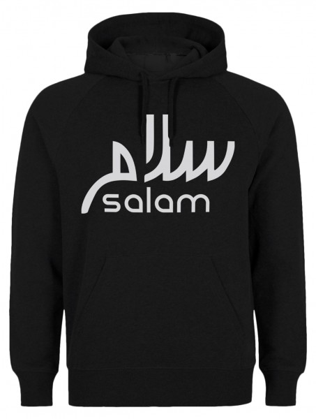 Salam - Arabische Kalligraphie Halal-Wear Kapuzenpullover Sweatshirt Hoody