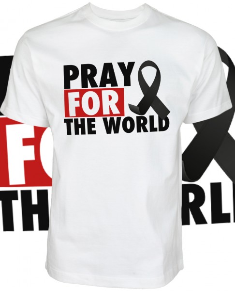 Pray for the World Shirt T-Shirt White Weiß