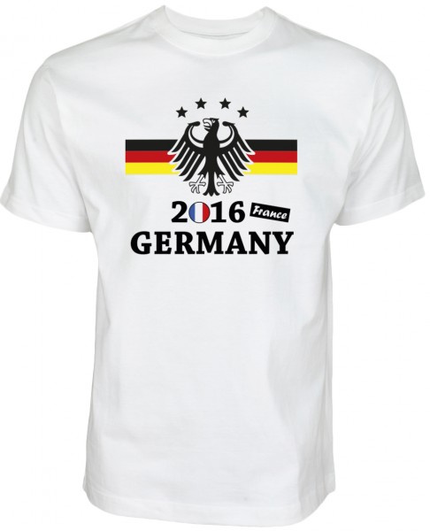 EM 2016 Fanshirt Germany - France mit dem Bundesadler
