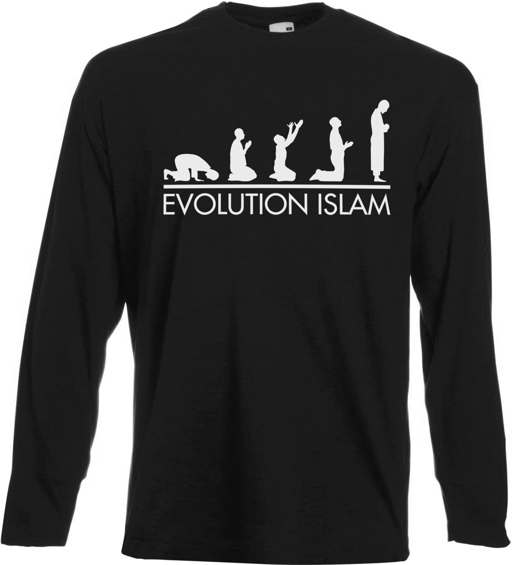 Evolution Islam Langarm T-Shirt - Muslim Halal Wear Black 