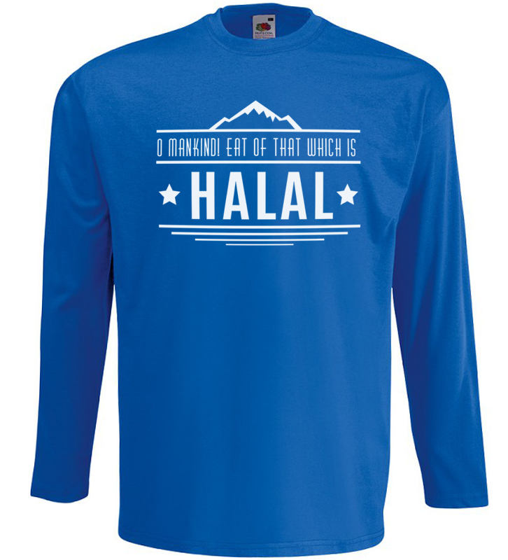 O Mankind! Eat of that which is HALAL Langarm T-Shirt 