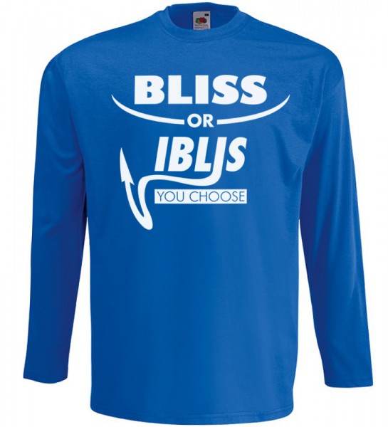 Bliss or Iblis Langarm T-Shirt Halal Wear Blau