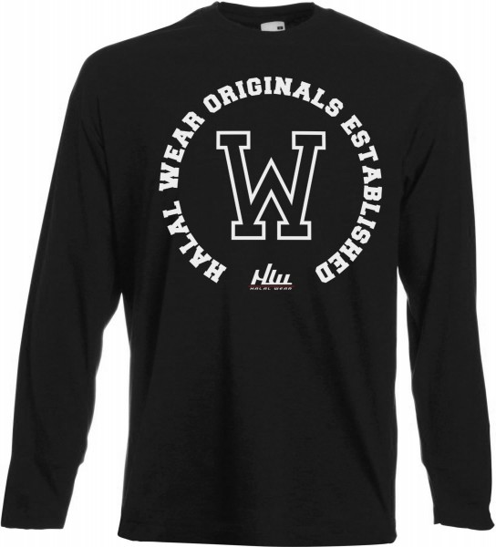 HALAL Wear Original Established Langarm T-Shirt - Muslim Halal Wear Black