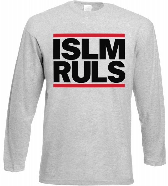 Islam Rules Langarm T-Shirt - Muslim Halal Wear Grey