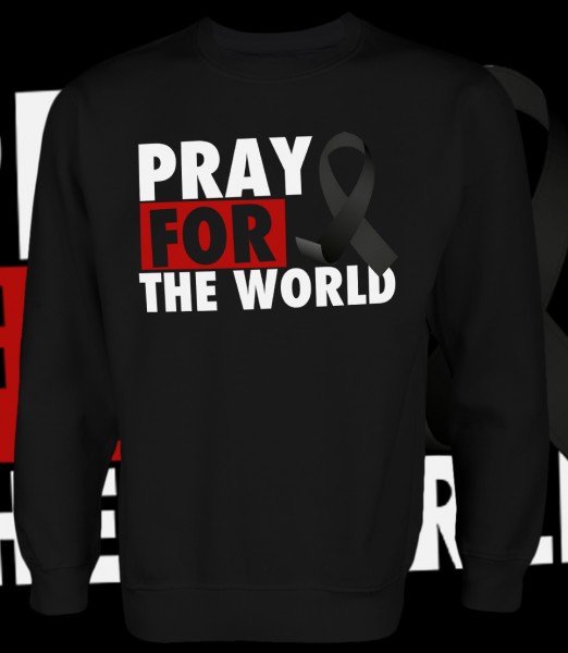 Pray for the World Pullover Black Schwarz